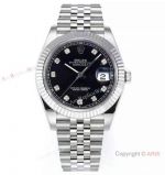 (JVS Factory) Copy Rolex Datejust 41mm Black Diamonjd Dial JVS New 3235 Movement 72hrs Power Reserve